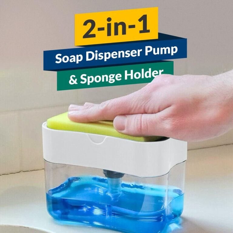 Dish Washing Liquid Dispenser + Free Sponge