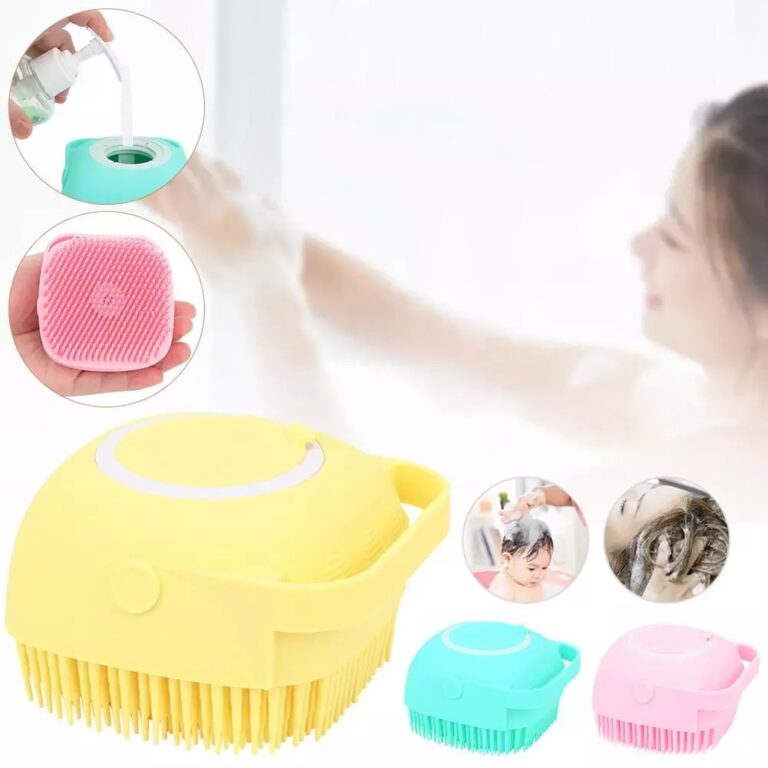 Silicone Bath Brush with Shower Gel Dispenser