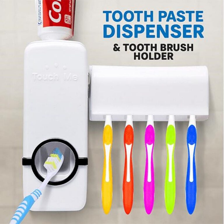 Toothpaste Dispenser with Brush Holder